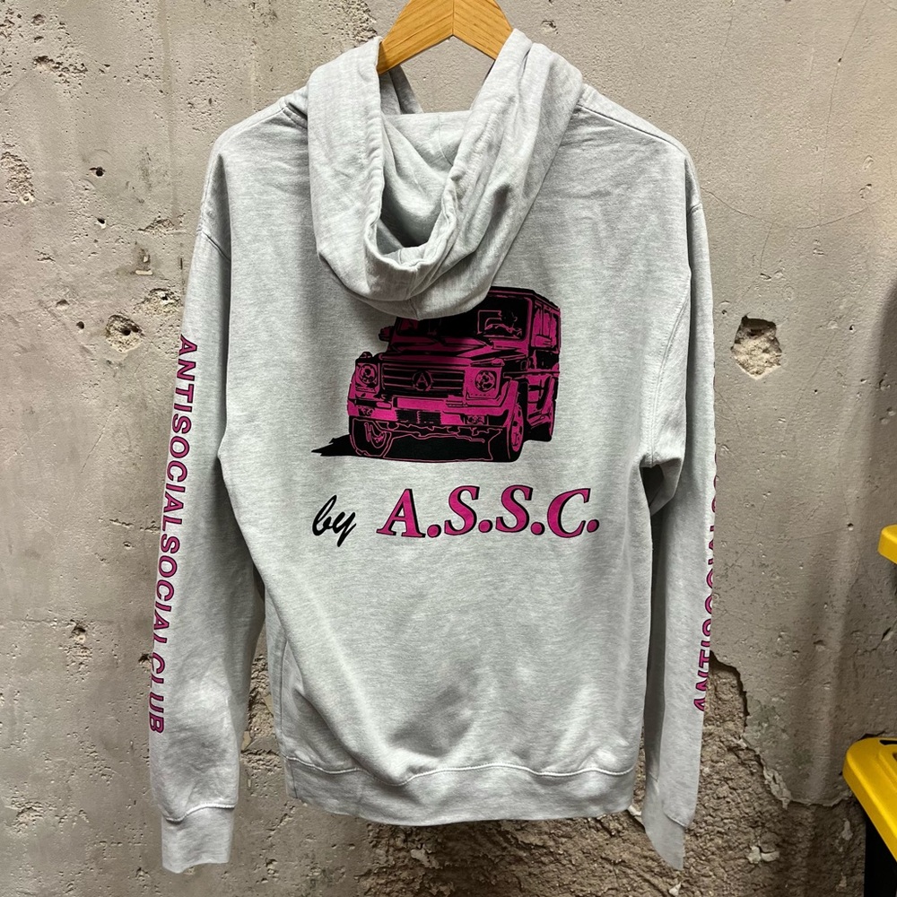 Anti Social Social Club ASSC Berlin Pink Car Fleece Sweatshirt Medium Unisex M